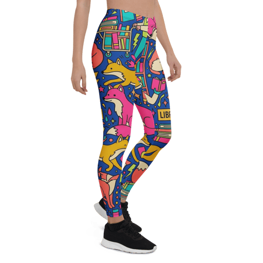 Foxy Library Pattern Leggings
